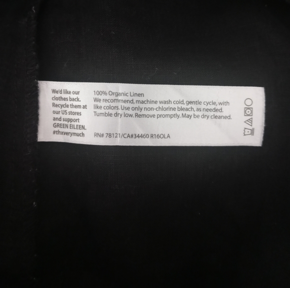 Eileen Fisher Organic Linen Wide leg Side Zip - Picture 8 of 8